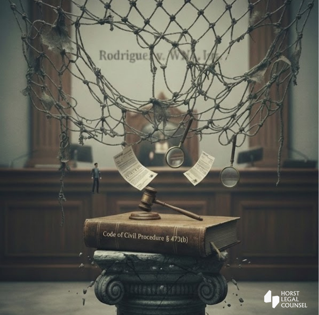 Featured image for “Rodriguez v. WNT: When Years of Discovery Abuse Kill Your Case, Section 473(b) Can’t Bring It Back”