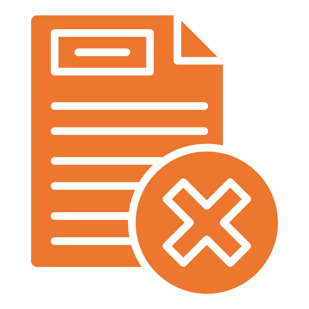 a contract with an X over it symbolizes a fundamental breach of contract